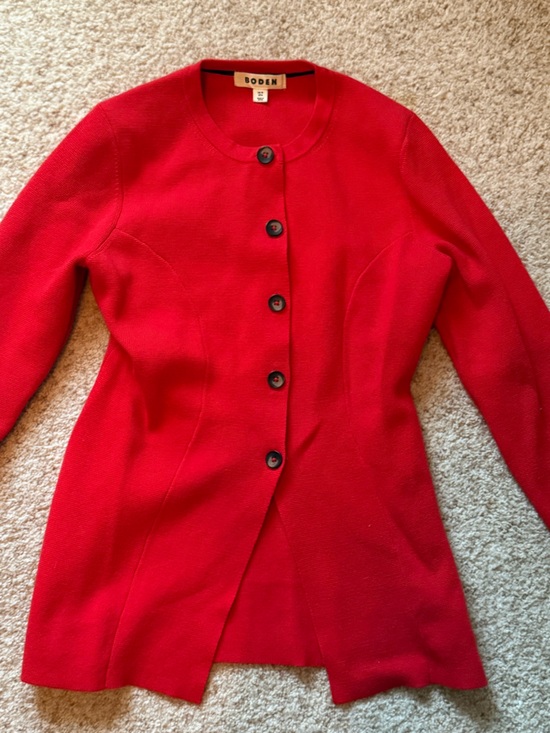 Boden Sweaters - Boden Bright Red Button-Front Cardigan
